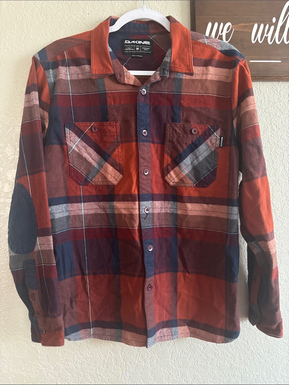Dakine Rust and Navy Plaid Button-Down Shirt
